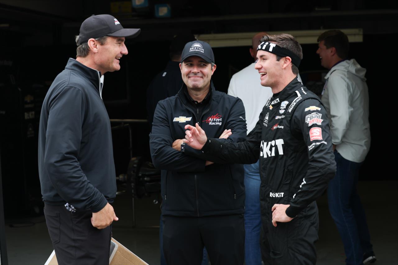 Tim Cindric, Larry Foyt and Kyle Kirkwood - Miller Light Carb Day - By: Chris Owens -- Photo by: Chris Owens